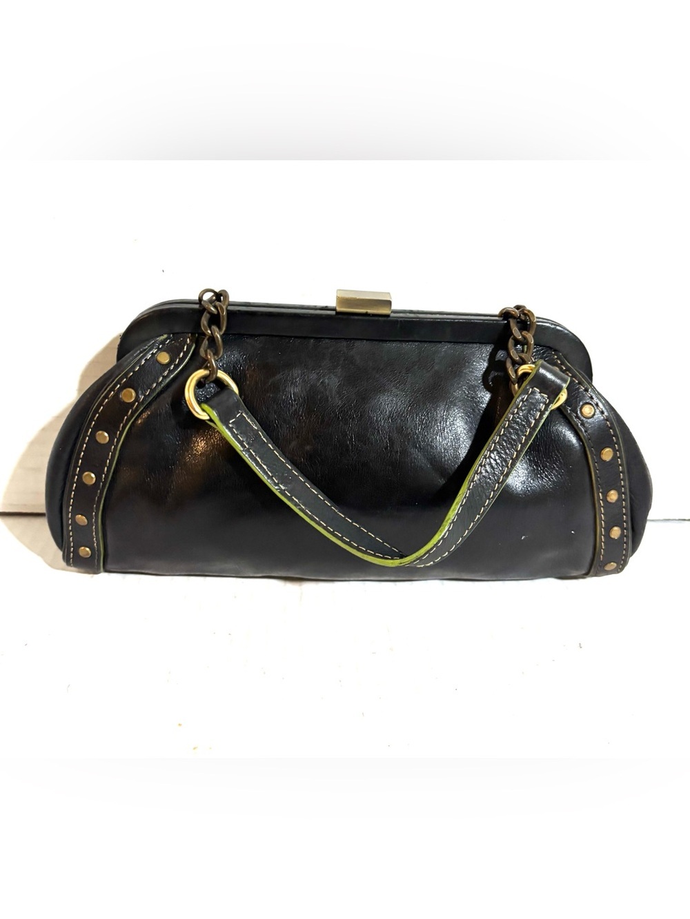 Black small Leather Top-Handle Women’s Bag